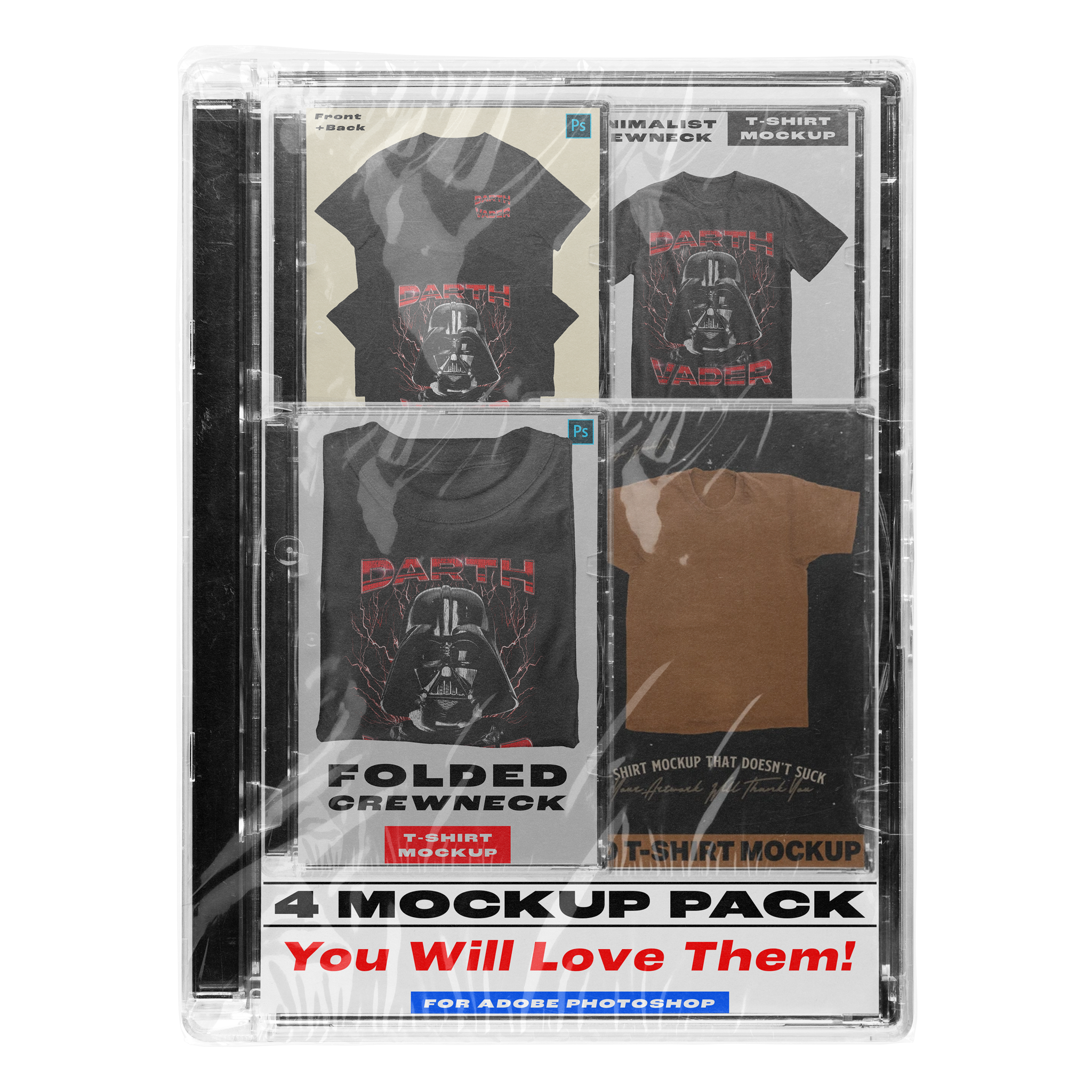 T-SHIRT MOCKUP 4 PACK